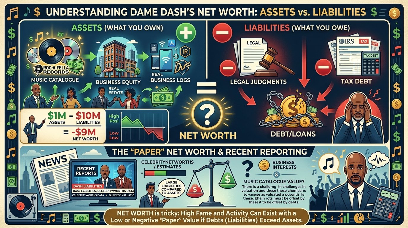 Dame Dash net worth assets business ventures and Roc-A-Fella legacy