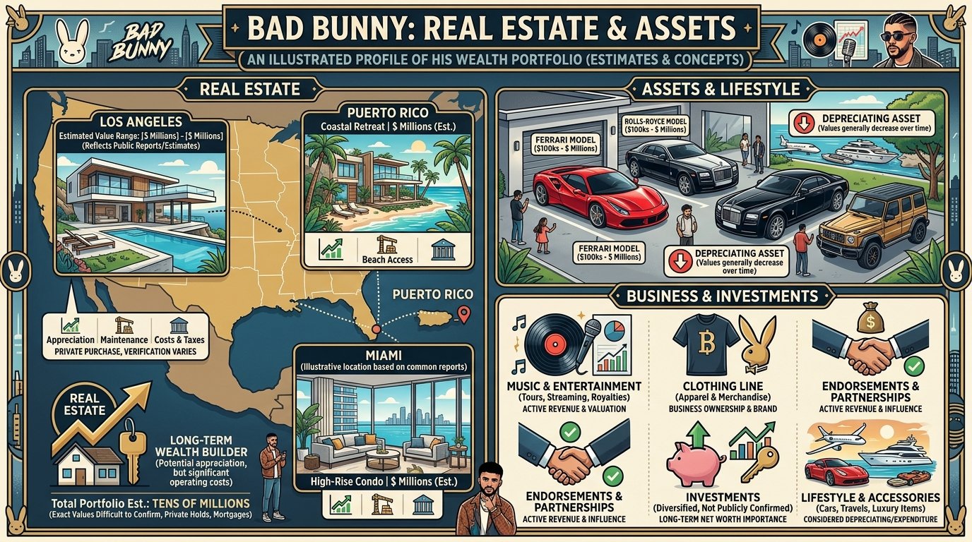 Bad Bunny net worth real estate assets and luxury lifestyle