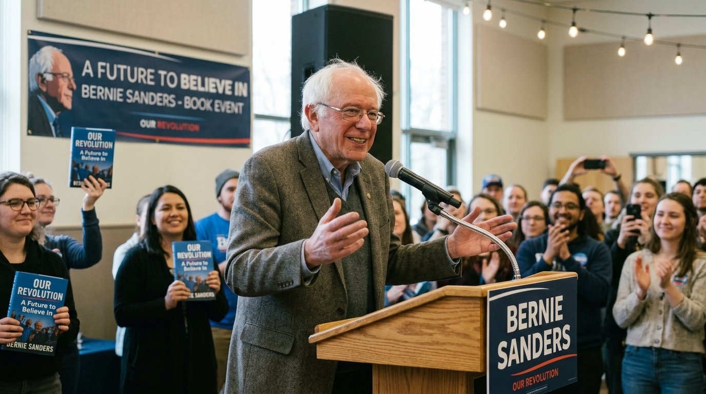 Bernie Sanders book event photo