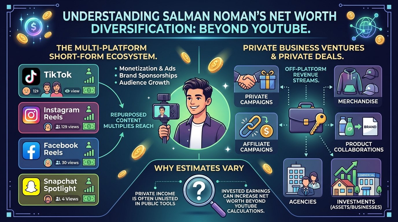 Salman Noman net worth from brand deals sponsorships and social media income