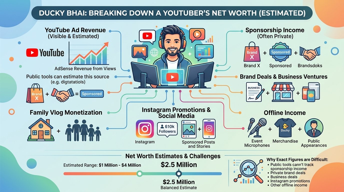 Ducky Bhai net worth from YouTube income and Pakistani vlogging career
