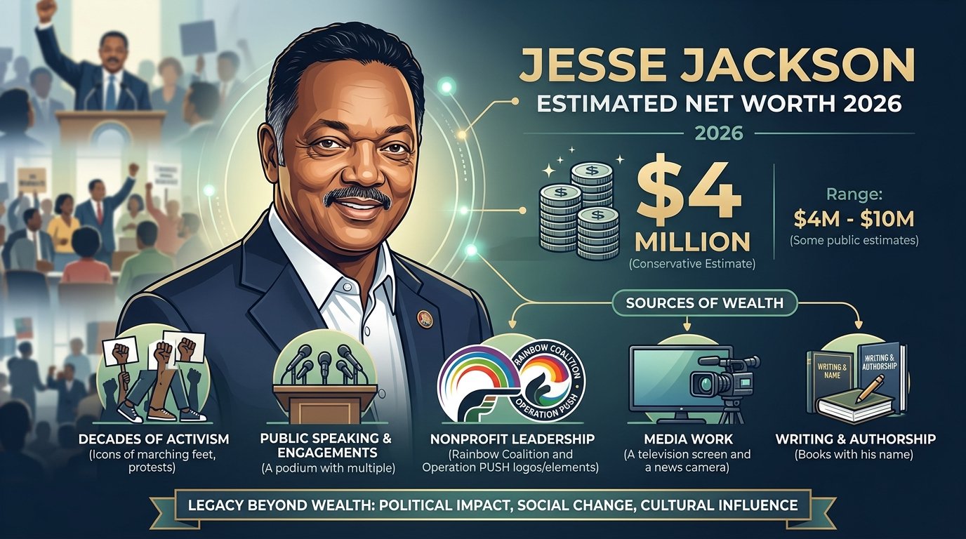 Jesse Jackson net worth from civil rights leadership and public speaking career