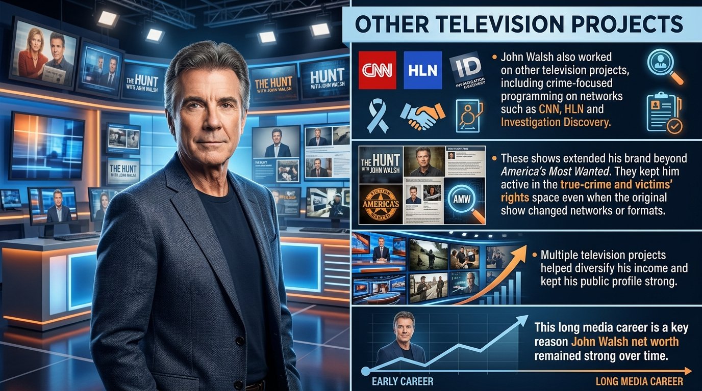 John Walsh net worth from true crime television and America’s Most Wanted income