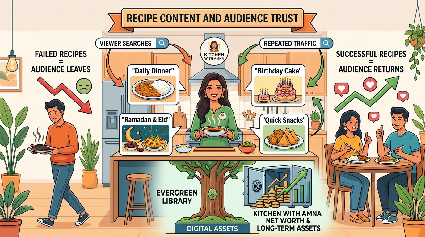 Kitchen with Amna net worth from Pakistani cooking tutorials and food channel income