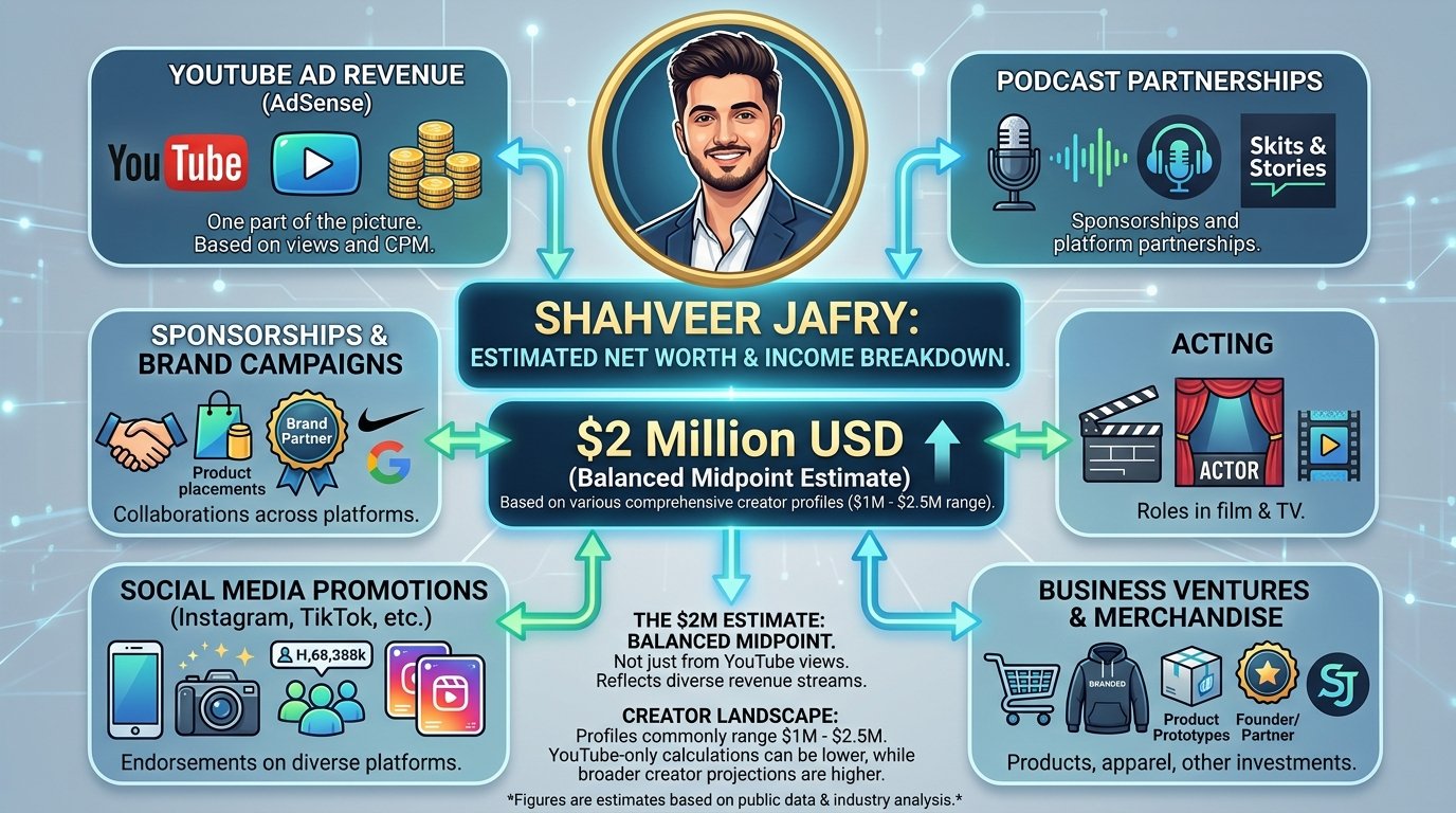 Shahveer Jafry net worth from YouTube comedy videos and vlogging career