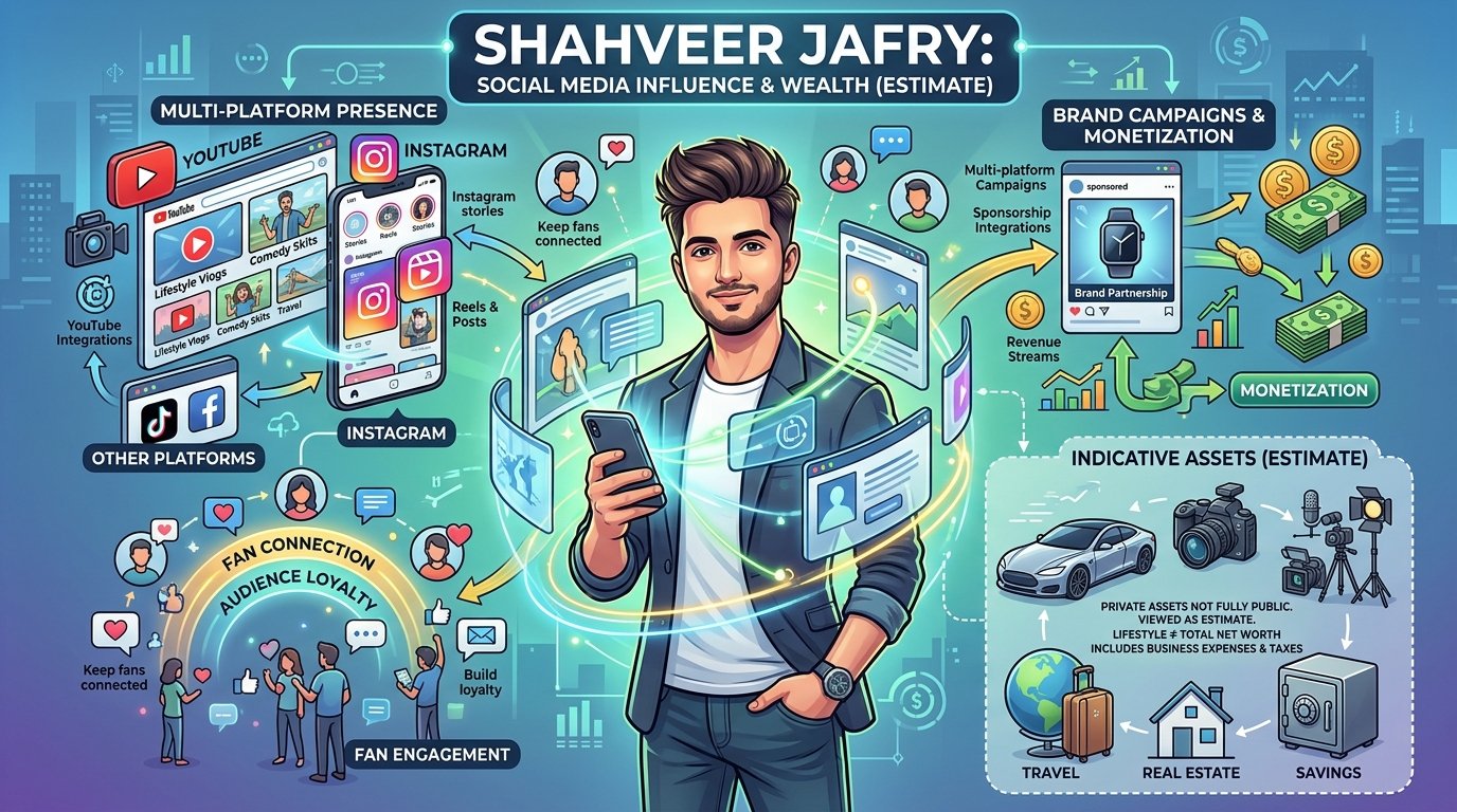 Shahveer Jafry net worth from podcast business ventures and brand deals