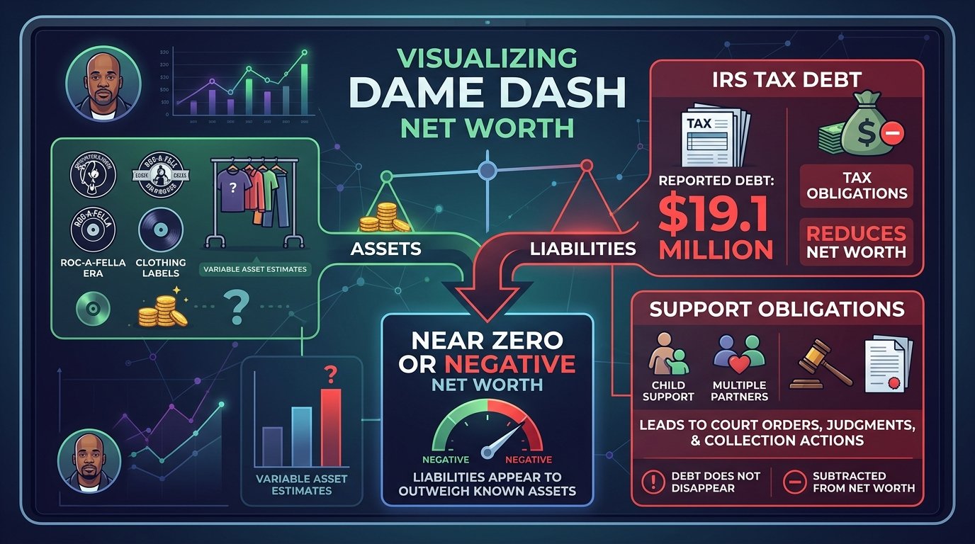 Dame Dash net worth bankruptcy debt and financial issues